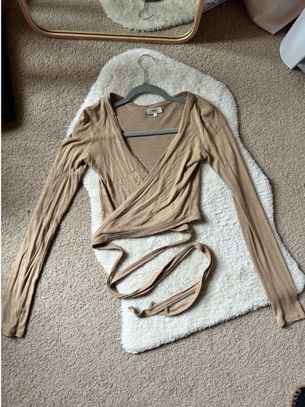 Ozma of California silk wrap top